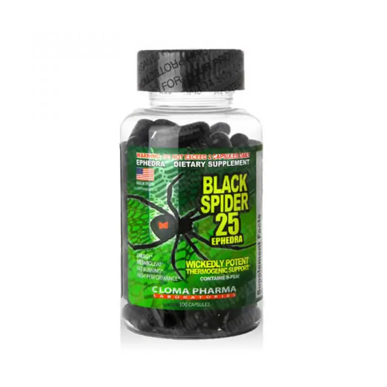 Cloma Pharma USA Black Spider 25 Éphédra ECA